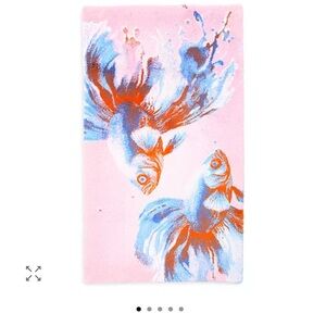 Abyss Bath Rug, 27" x 47" Pink fish Print Pink